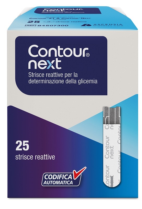STRISCE MISURAZIONE GLICEMIA CONTOUR NEXT 25 PEZZI - Parafarmacia Mostacciano