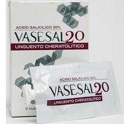 VASESAL 20 6 BUSTINE PLURIDOSE DA 5 ML UNGUENTO CHERATOLITICO - Parafarmacia Mostacciano