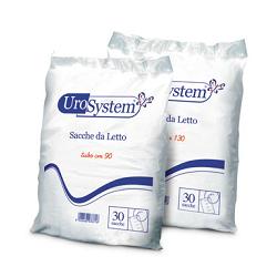 SACCA DI DRENAGGIO DA LETTO PER INCONTINENZA UROSYSTEM TUBO 130 CM SENZA SCARICO 30 PEZZI - Parafarmacia Mostacciano