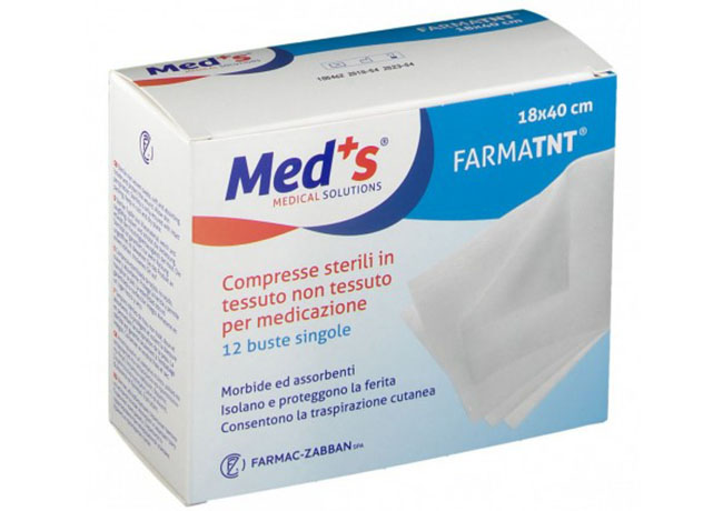 GARZA COMPRESSA MEDS TESSUTO NON TESSUTO 18X40CM 12 PEZZI SSR - Parafarmacia Mostacciano