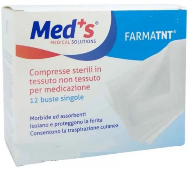 GARZA COMPRESSA MEDS TESSUTO NON TESSUTO 10X10CM 12 PEZZI PEEL OPEN - Parafarmacia Mostacciano