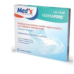 MEDS PORE MEDICAZIONE IN POLIURETANO ADESIVA IMPERMEABILE 10X8CM 5 PEZZI - Parafarmacia Mostacciano