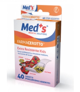 CEROTTO MEDS STRIPS KIDS IPOALLERGENICO ASSORTITI 40 PEZZI - Parafarmacia Mostacciano
