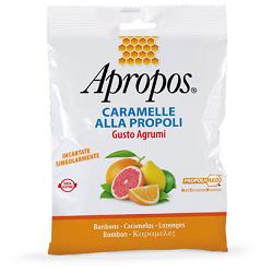 APROPOS CARAMELLE ALLA PROPOLI GUSTO AGRUMI 50 G - Parafarmacia Mostacciano