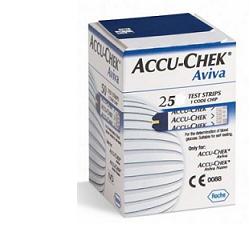 STRISCE MISURAZIONE GLICEMIA ACCU-CHEK AVIVA BRK RETAIL 25 PEZZI - Parafarmacia Mostacciano