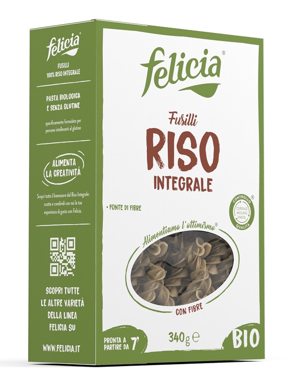 FELICIA BIO RISO INTEGRALE FUSILLI 340 G - Parafarmacia Mostacciano