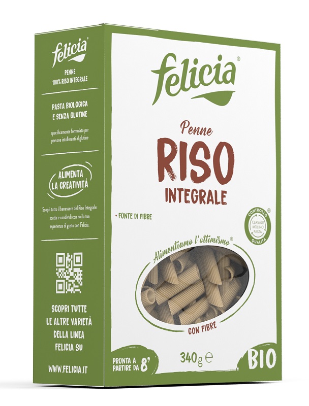 FELICIA BIO RISO INTEGRALE PENNE 340 G - Parafarmacia Mostacciano