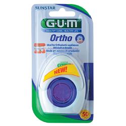 GUM ORTHO FLOSS FILO SPUGNOSO 50 PEZZI - Parafarmacia Mostacciano