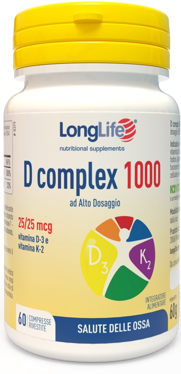 LONGLIFE D COMPLEX 1000 60 COMPRESSE - Parafarmacia Mostacciano