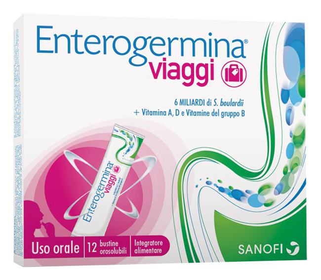 ENTEROGERMINA VIAGGI 12 BUSTINE OROSOLUBILI CONFEZIONE STANDARD - Parafarmacia Mostacciano