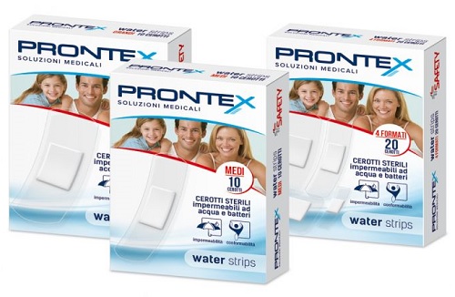 CEROTTO PRONTEX WATER STRIPS ASSORTITO 20 PEZZI - Parafarmacia Mostacciano