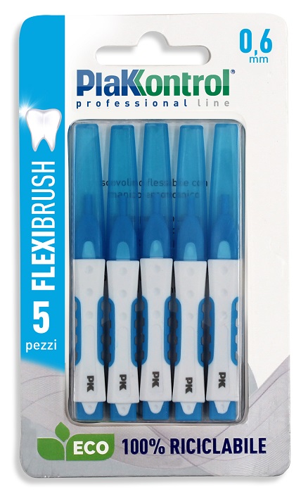 PLAKKONTROL SCOVOLINO INTERDENTALE FLEXI BRUSH06 BLISTER 5 PEZZI - Parafarmacia Mostacciano