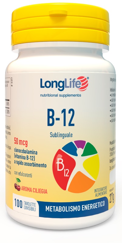 LONGLIFE B12 50MCG SUBLINGUALE 100 TAVOLETTE - Parafarmacia Mostacciano