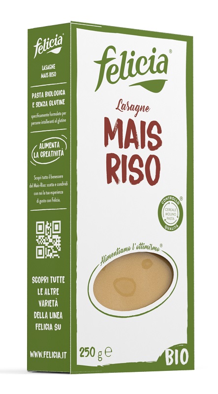 FELICIA PASTA BIOLOGICA MAIS/RISO LASAGNE 250 G - Parafarmacia Mostacciano