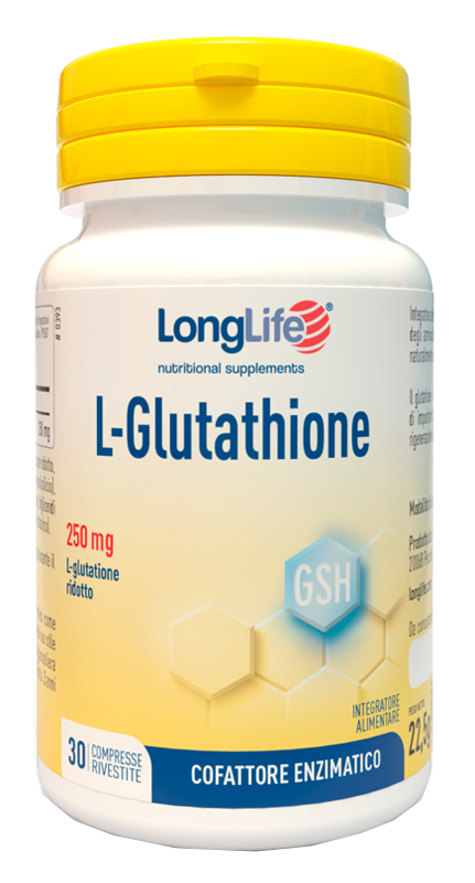 LONGLIFE L-GLUTATHIONE 250 MG 30 COMPRESSE - Parafarmacia Mostacciano
