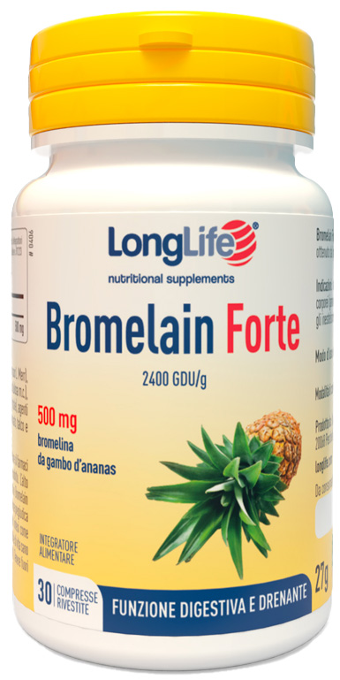 LONGLIFE BROMELAIN FORTE 30 COMPRESSE - Parafarmacia Mostacciano