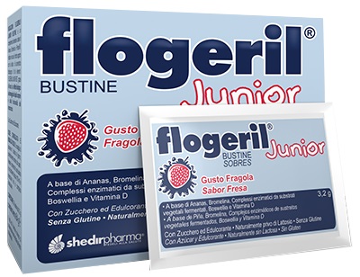 FLOGERIL JUNIOR FRAGOLA 20 BUSTINE - Parafarmacia Mostacciano