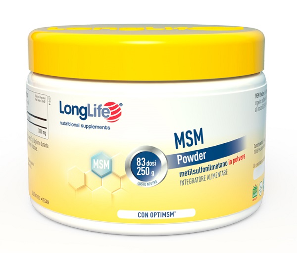 LONGLIFE MSM POWDER 250 G - Parafarmacia Mostacciano
