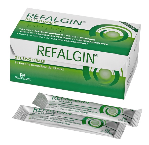 REFALGIN GEL OROSOLUBILE ANTIREFLUSSO 14 BUSTINE 15 ML - Parafarmacia Mostacciano