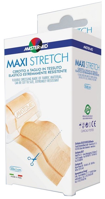 MASTER-AID STRETCH CEROTTO A TAGLIO IN TESSUTO ELASTICO RESISTENTE 50 X 6 CM - Parafarmacia Mostacciano