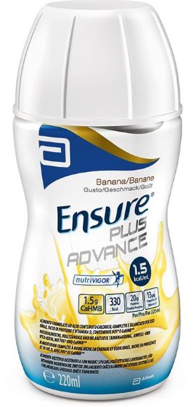 ENSURE PLUS ADVANCE BANANA 4 BOTTIGLIE DA 220 ML - Parafarmacia Mostacciano