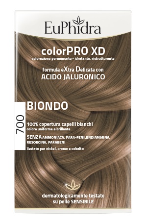 EUPHIDRA COLORPRO XD 700 BIONDO GEL COLORANTE CAPELLI IN FLACONE + ATTIVANTE + BALSAMO + GUANTI - Parafarmacia Mostacciano