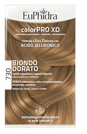 EUPHIDRA COLORPRO XD 730 BIONDO DORATO GEL COLORANTE CAPELLI IN FLACONE + ATTIVANTE + BALSAMO + GUANTI - Parafarmacia Mostacciano