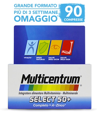 MULTICENTRUM SELECT 50+ 90 COMPRESSE - Parafarmacia Mostacciano
