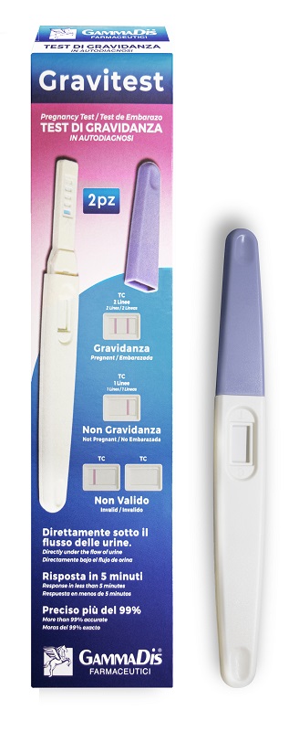 TEST GRAVIDANZA GRAVITEST 2 PEZZI GAMMADIS - Parafarmacia Mostacciano