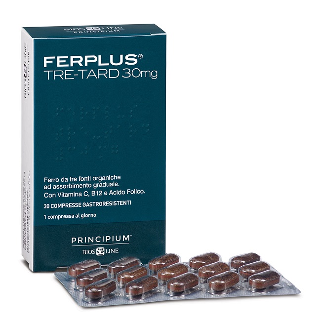 PRINCIPIUM FERPLUS TRE RETARD 30MG 30 COMPRESSE GASTRORESISTENTI - Parafarmacia Mostacciano