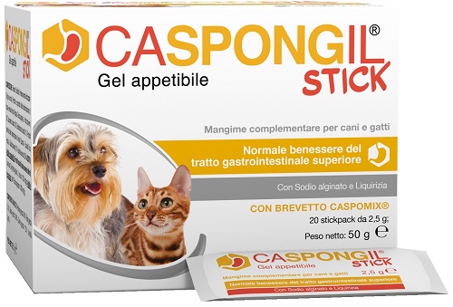 CASPONGIL STICK GEL APPETIBILE 20 STICKPACK DA 2,5 G - Parafarmacia Mostacciano