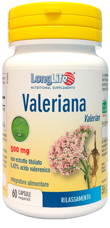 LONGLIFE VALERIANA 60 CAPSULE 500 MG - Parafarmacia Mostacciano