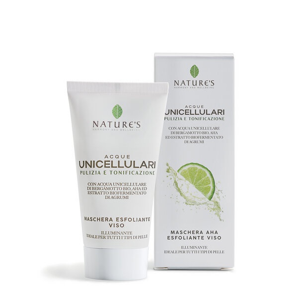 NATURE'S ACQUE UNICELLULARI MASCHERA AHA ESFOLIANTE VISO 50 ML - Parafarmacia Mostacciano