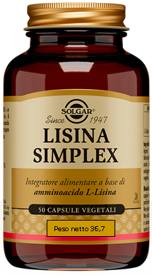 LISINA SIMPLEX 50 CAPSULE VEGETALI - Parafarmacia Mostacciano