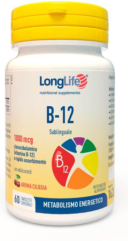 LONGLIFE B12 1000 MCG 60 COMPRESSE - Parafarmacia Mostacciano