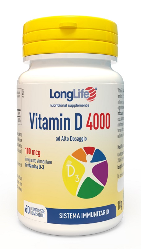 LONGLIFE VITAMIN D 4000UI 60 COMPRESSE - Parafarmacia Mostacciano