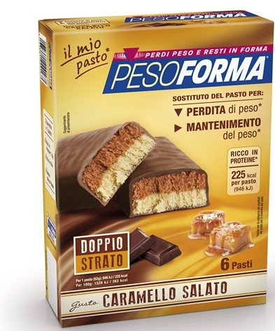 PESOFORMA BARRETTA AL CARAMELLO SALATO 12 PEZZI DA 31 G - Parafarmacia Mostacciano