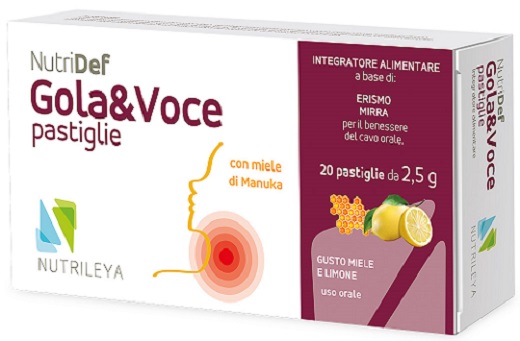 NUTRIDEF GOLA & VOCE MIELE E LIMONE 20 PASTIGLIE - Parafarmacia Mostacciano