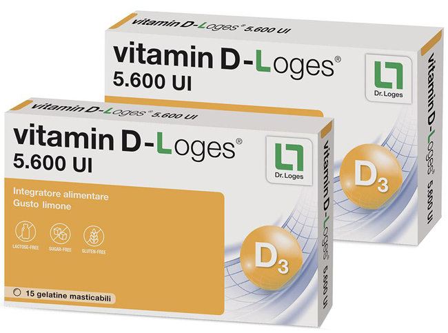 VITAMIN D-LOGES 30 GELATINE MASTICABILI GUSTO LIMONE 42 G - Parafarmacia Mostacciano