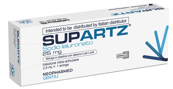 SIRINGA PRERIEMPITA INTRA-ARTICOLARE SUPARTZ ACIDO IALURONICO 25 MG 2,5 ML 1 PEZZO - Parafarmacia Mostacciano