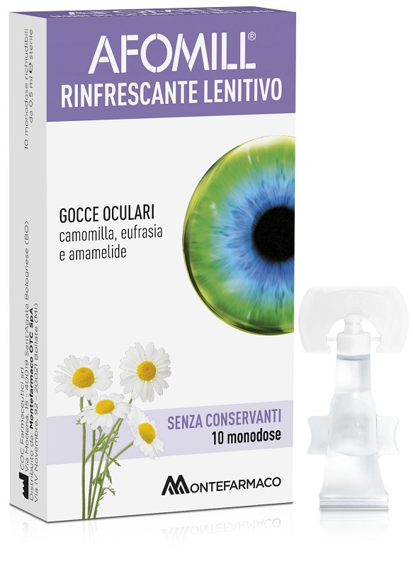 AFOMILL RINFRESCANTE SENZA CONSERVANTI 10 FIALE DA 0,5 ML - Parafarmacia Mostacciano