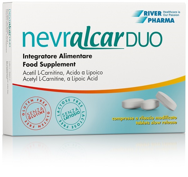 NEVRALCAR DUO 60 COMPRESSE DEGLUTIBILI A RILASCIO MODIFICATO SENZA GLUTINE SENZA LATTOSIO - Parafarmacia Mostacciano