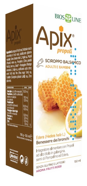 APIX PROPOLI SCIROPPO BALSAMICO SENZA CONSERVANTI 150 ML - Parafarmacia Mostacciano