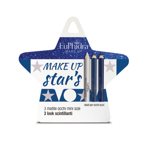 EUPHIDRA COFANETTO MAKE UP STAR'S OCCHI SCURI 2 MATITE NERO + 1 MATITA ARGENTO - Parafarmacia Mostacciano