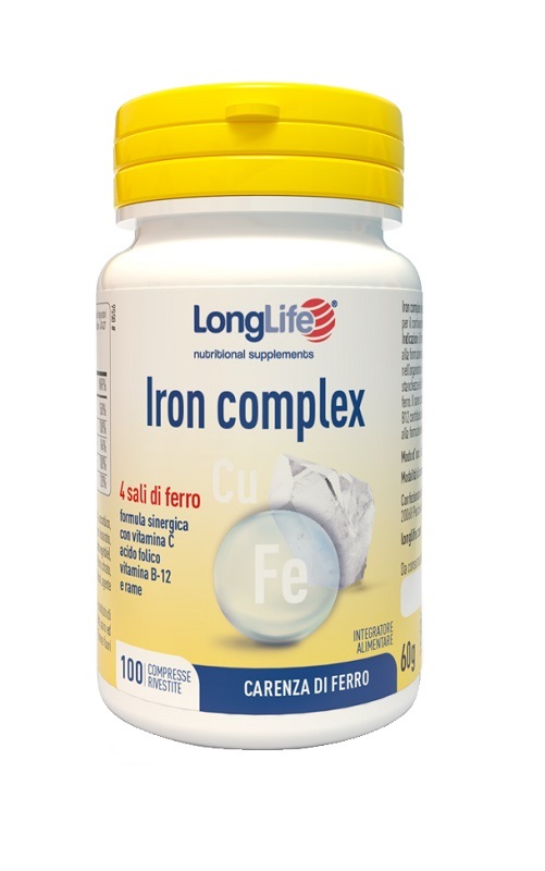 LONGLIFE IRON COMPLEX 100 COMPRESSE - Parafarmacia Mostacciano