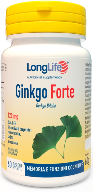 LONGLIFE GINKGO FORTE 60 TAVOLETTE - Parafarmacia Mostacciano