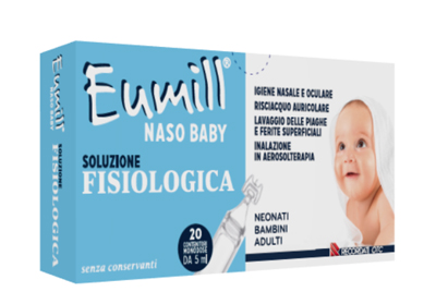 EUMILL NASO BABY SOLUZIONE FISIOLOGICA 20 CONTENITORI MONODOSE 5 ML - Parafarmacia Mostacciano