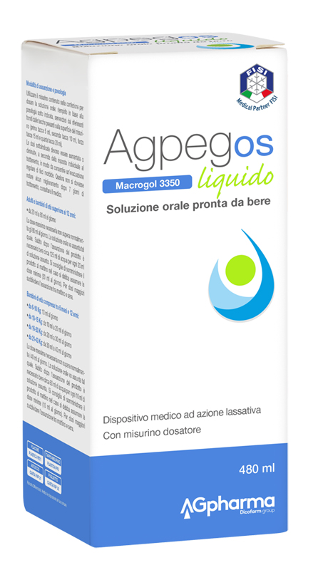 AGPEG OS MACROGOL 3350 LIQUIDO 480 ML - Parafarmacia Mostacciano