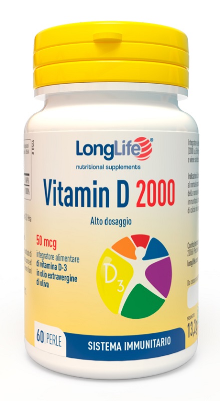 LONGLIFE VITAMIN D 2000 UI 60 PERLE - Parafarmacia Mostacciano