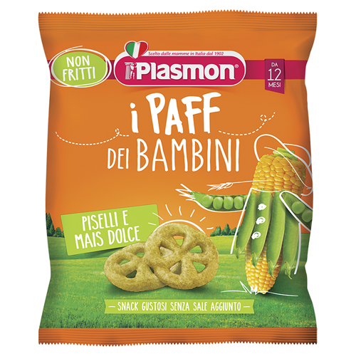 PLASMON DRY SNACK PAFF PISELLI-MAIS 15 G - Parafarmacia Mostacciano
